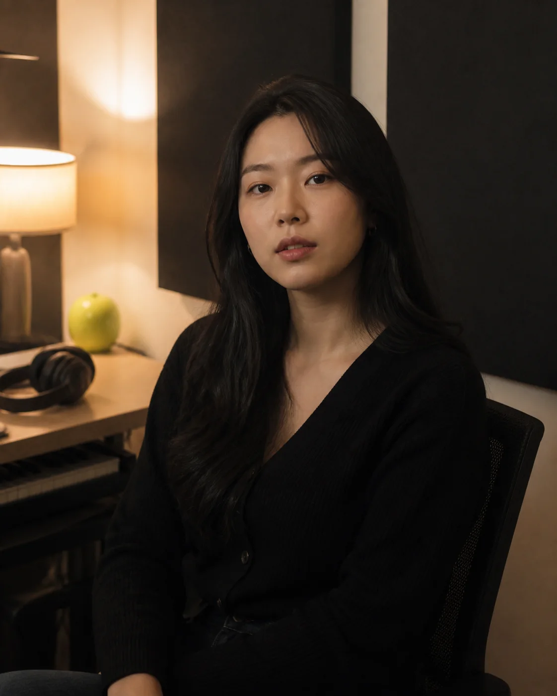 연습 공간의 보컬 이용자 이미지